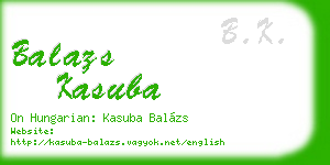 balazs kasuba business card