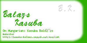 balazs kasuba business card